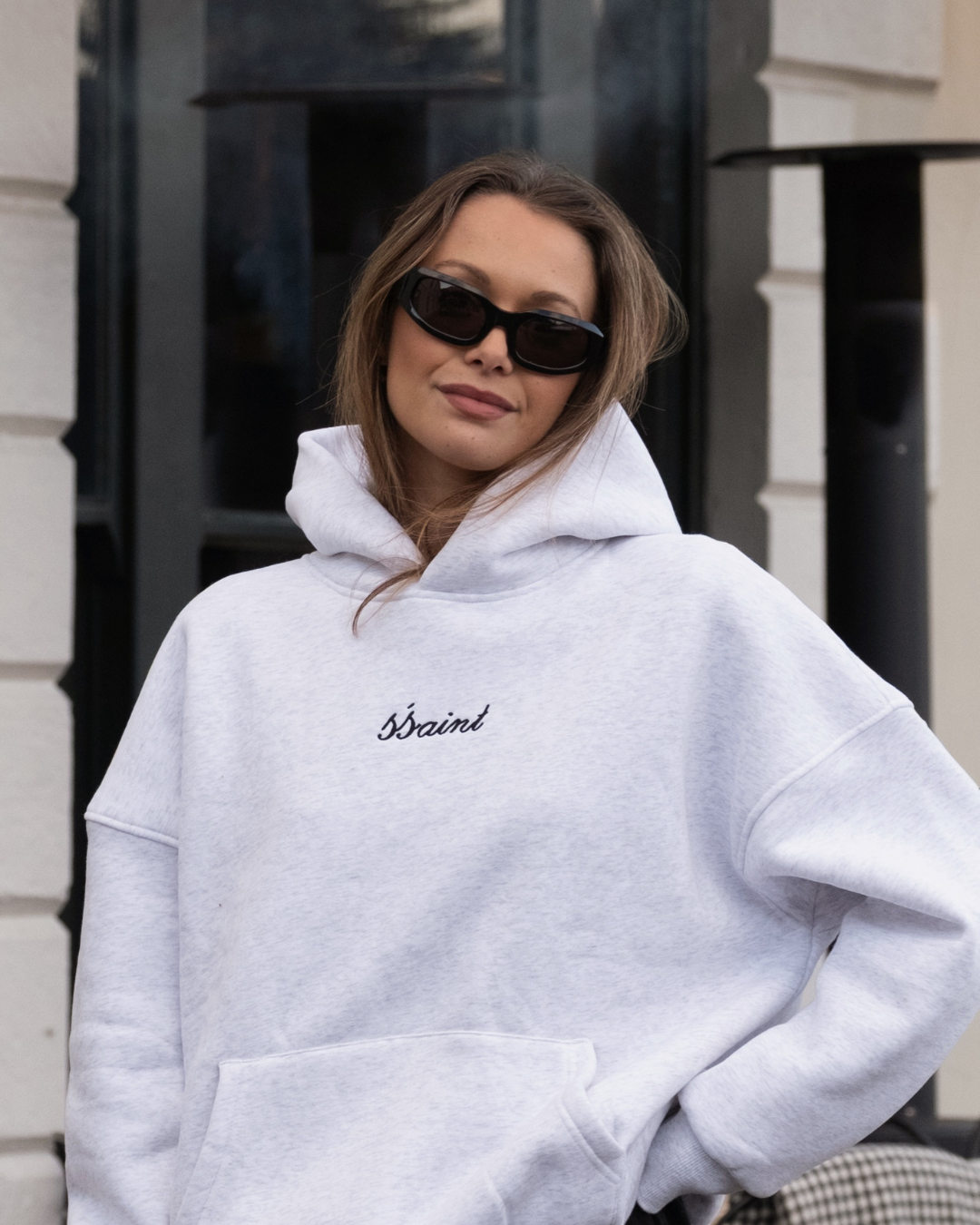 SŚAINT LOGO HOODIE GREY