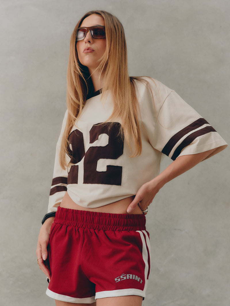 REFLECTIVE V SHORTS - CHERRY