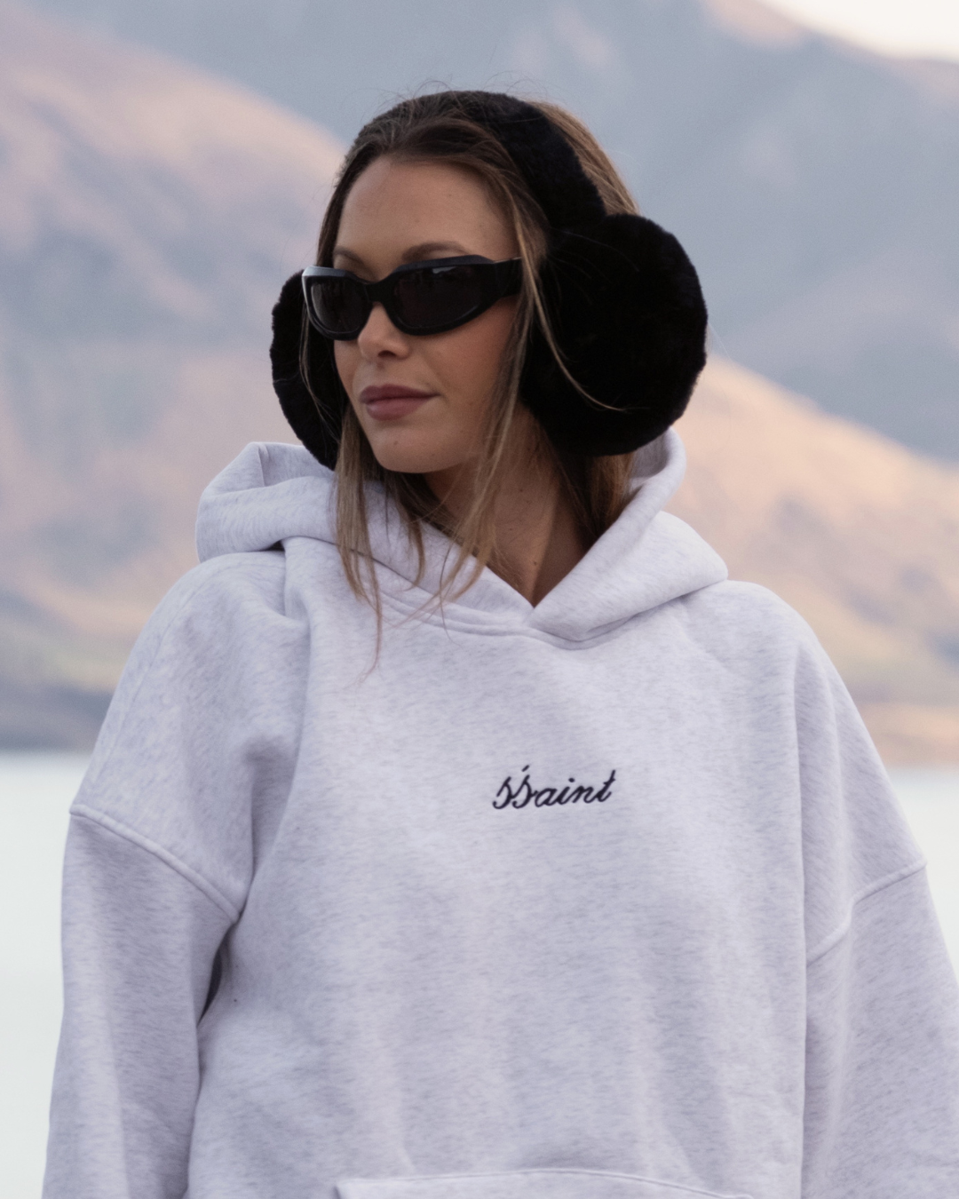 SŚAINT LOGO HOODIE GREY