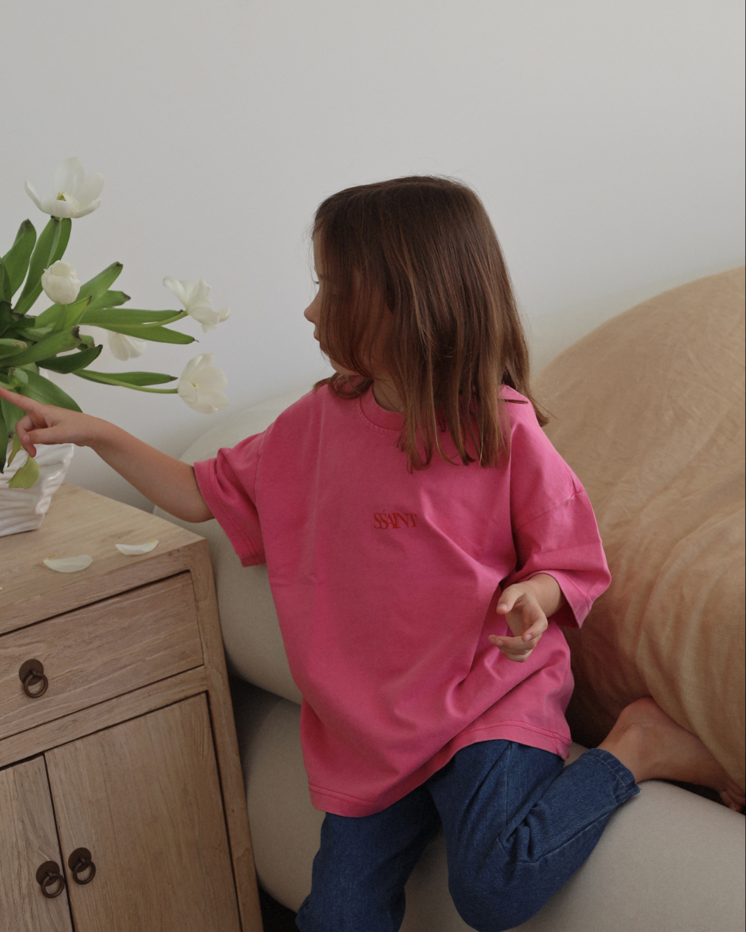 Kids No Vacancy Tee Pink