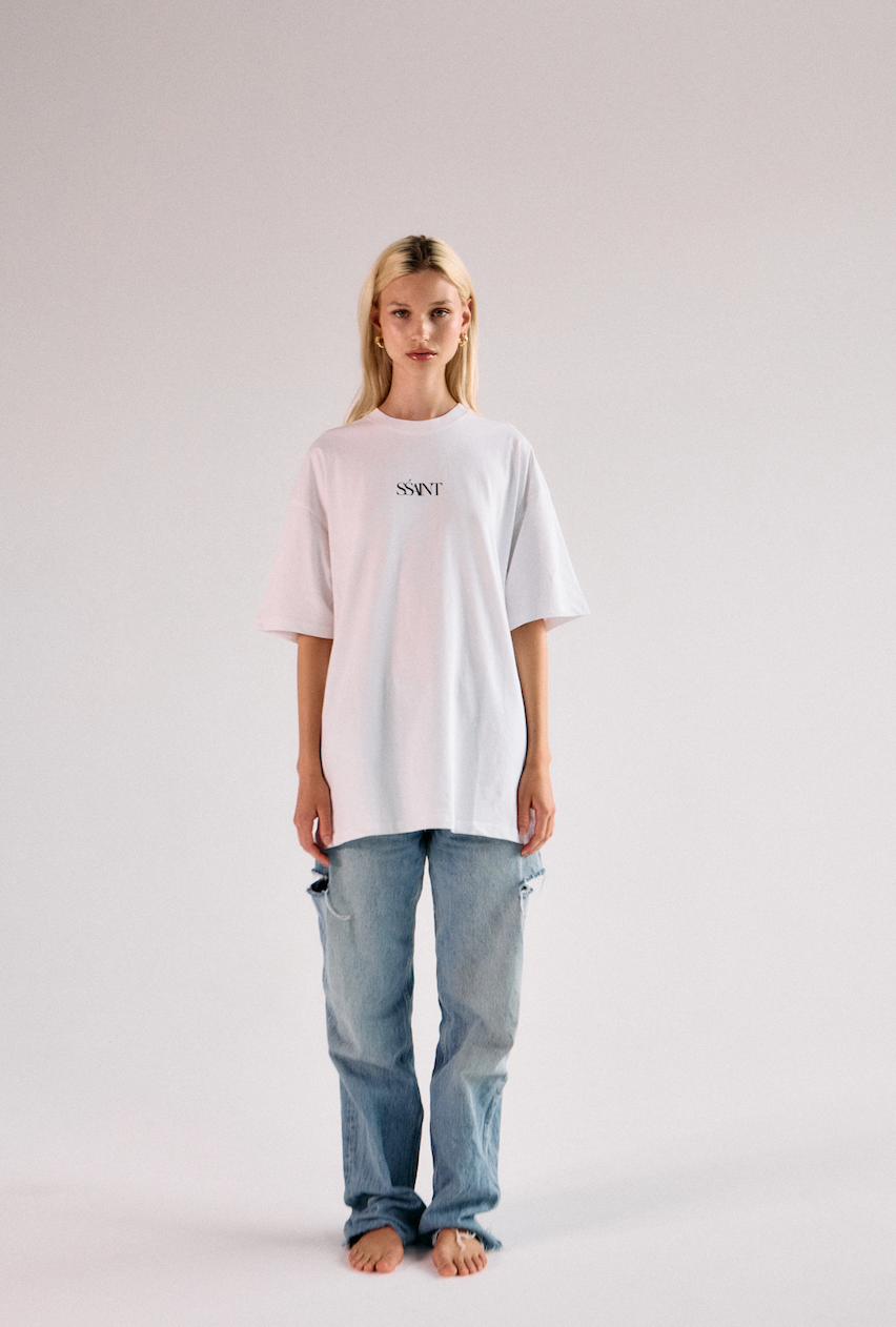 SŚAINT LOGO TEE WHITE