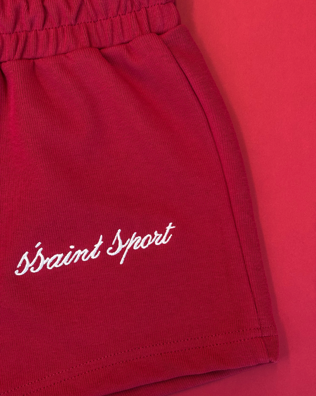 SŚAINT Sport Track Shorts - Cherry
