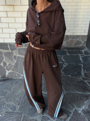 SŚAINT BARREL PANT - BROWN & BLUE