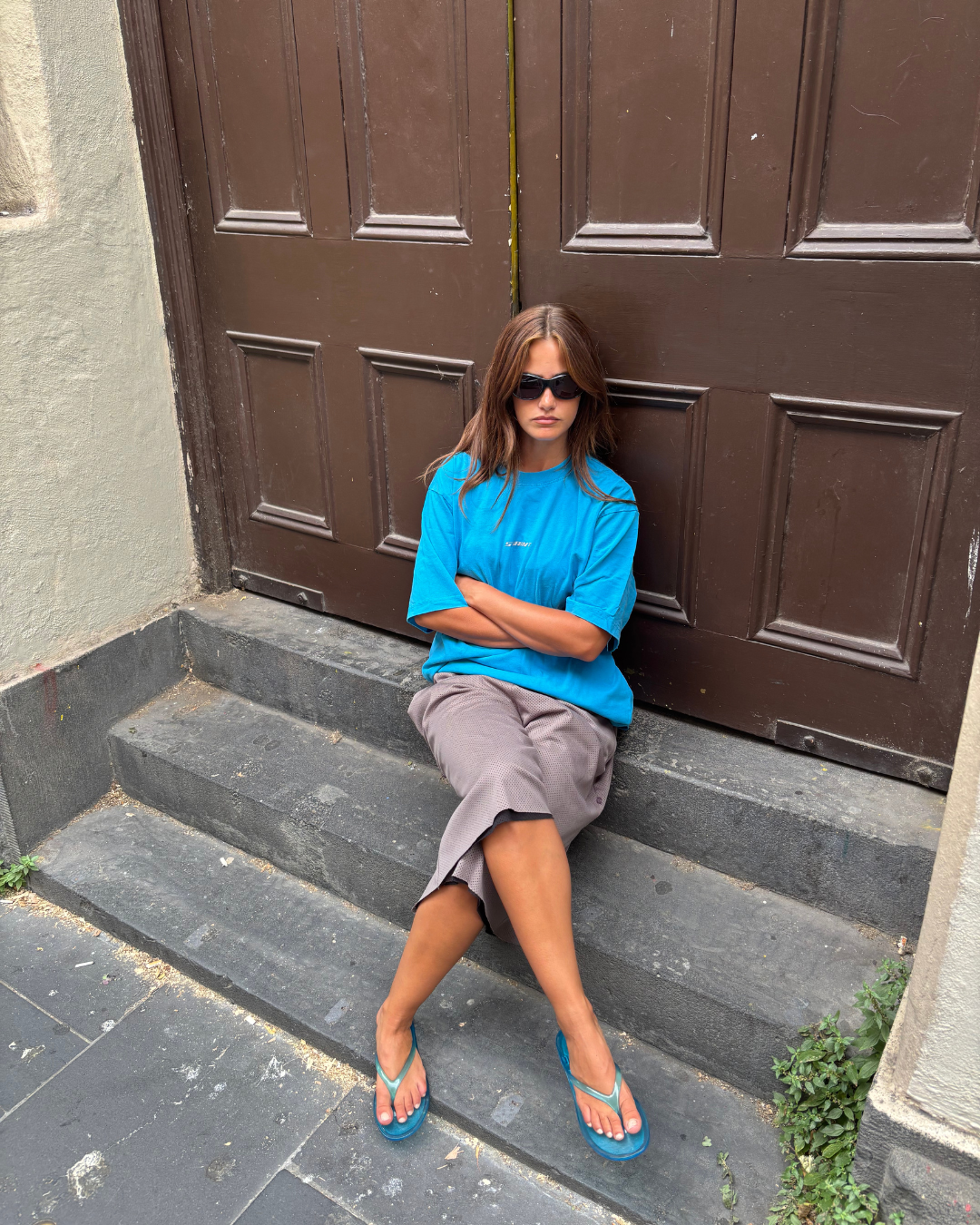 REFLECTIVE LOGO TEE - BLUE