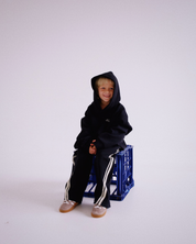 KIDS BARREL PANTS - BLACK & BUTTER