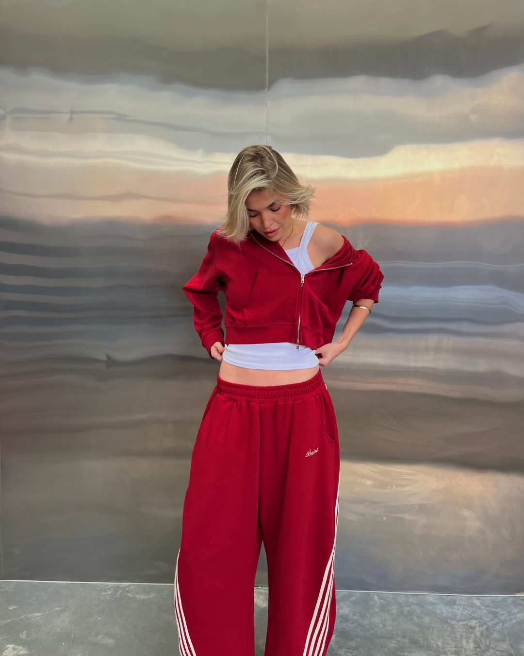 SŚAINT BARREL PANTS CHERRY