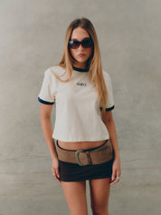 SŚAINT LOGO BABY TEE - CREAM