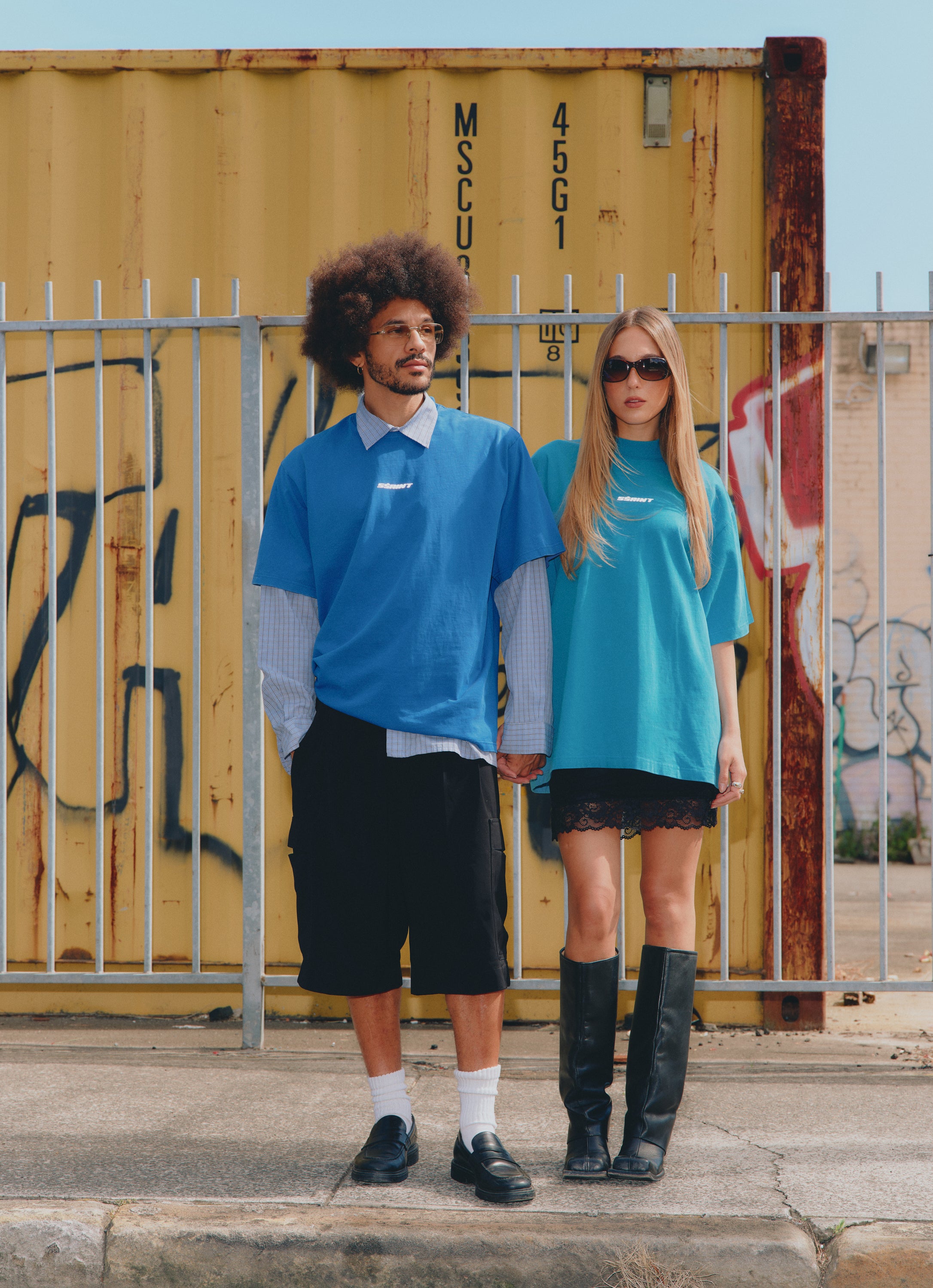 REFLECTIVE LOGO TEE - BLUE (PRE-ORDER)