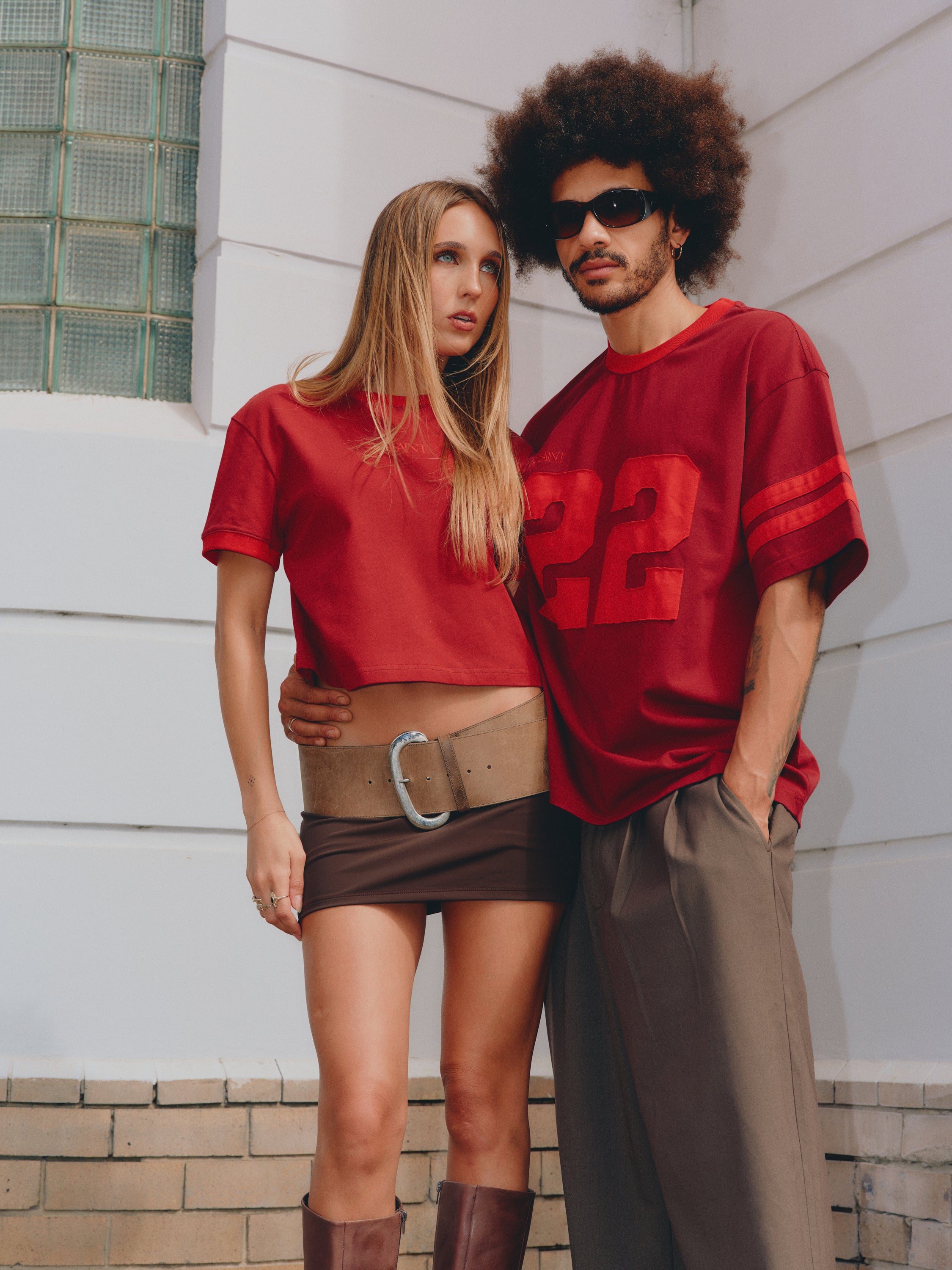 SŚAINT LOGO BABY TEE - RED
