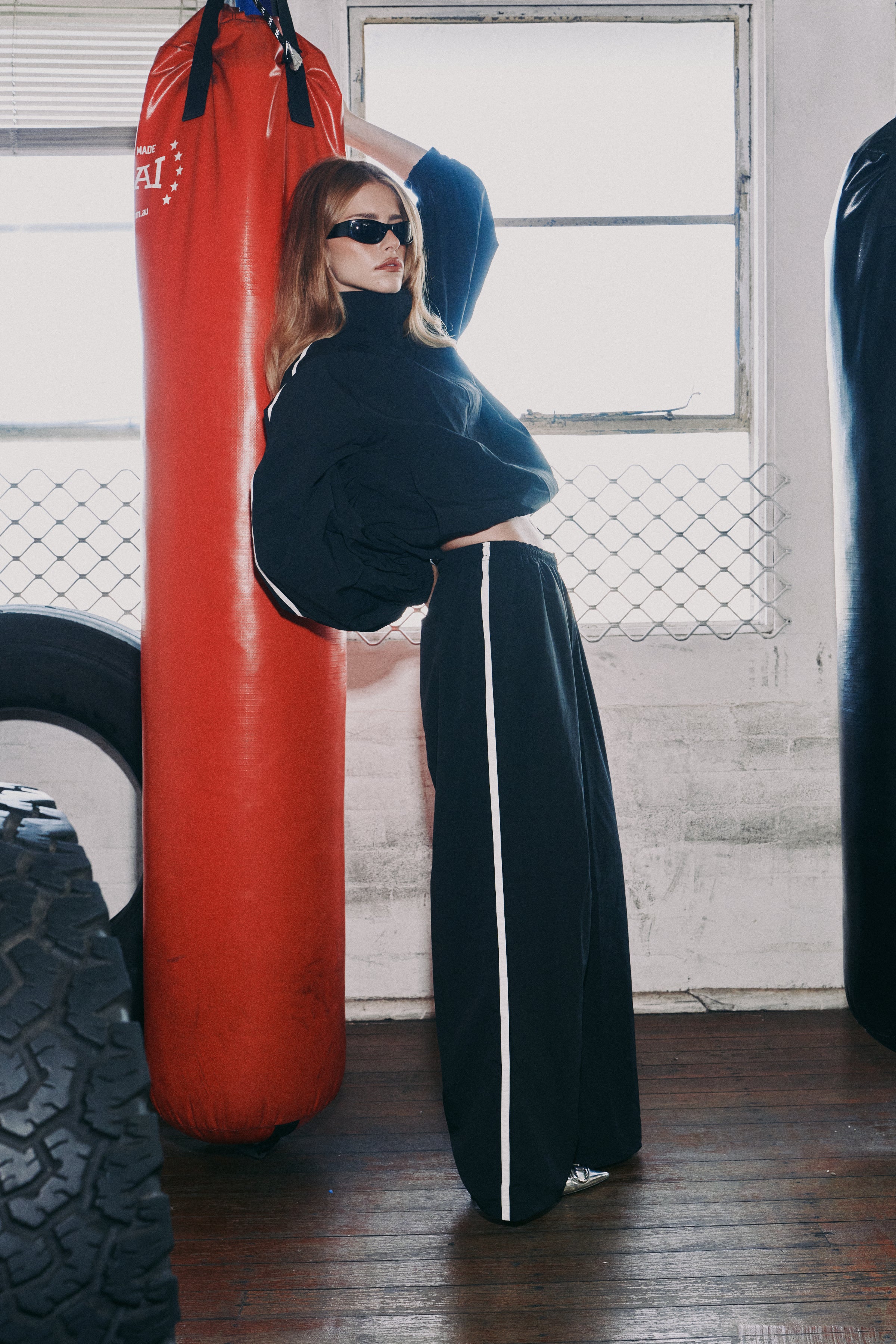 FIGHT NIGHT WINDBREAKER PANT - BLACK