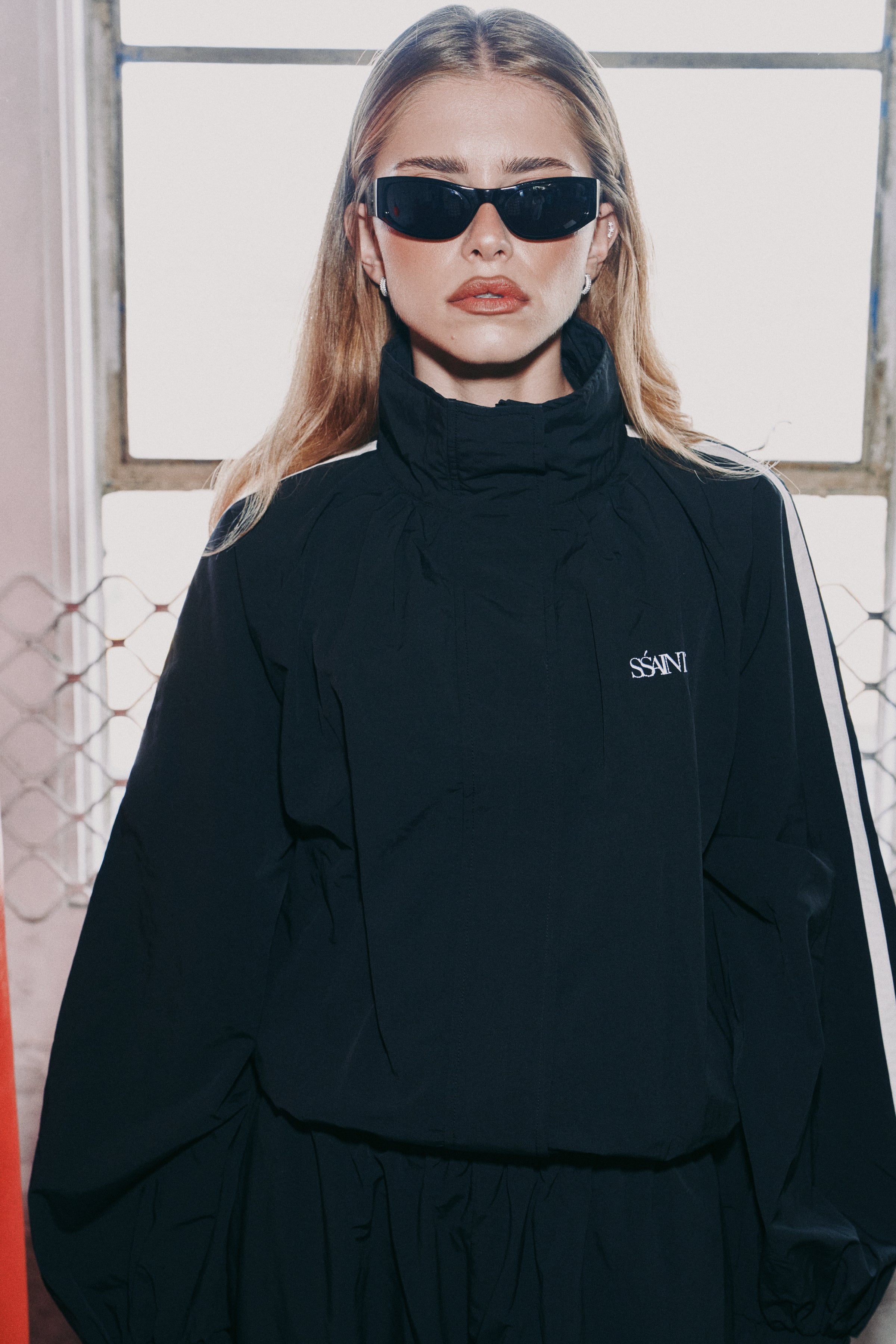 FIGHT NIGHT ZIP WINDBREAKER  - BLACK