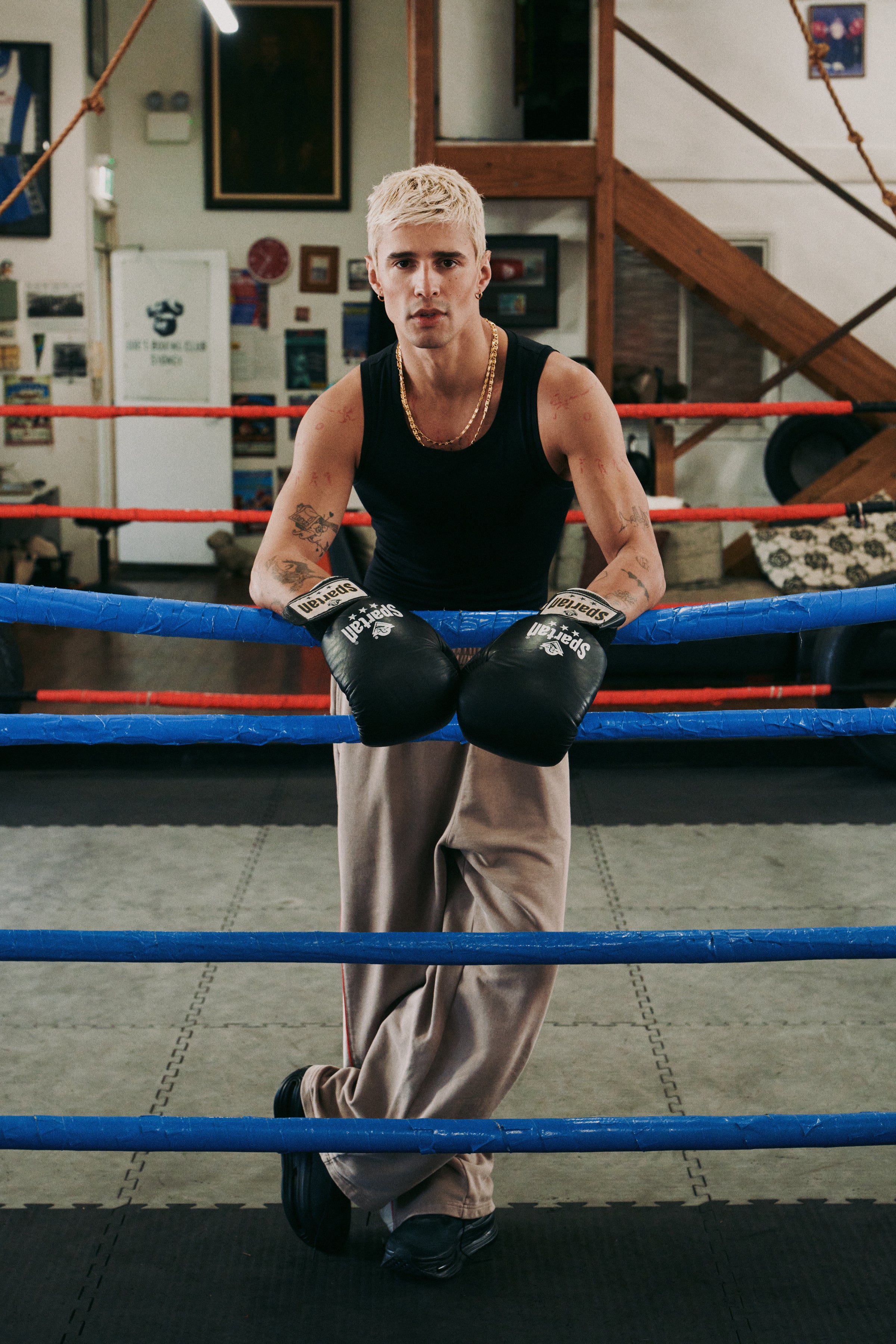 THE RIVAL TRACK PANT - ACID WASH BEIGE