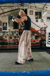 THE RIVAL TRACK PANT - ACID WASH BEIGE