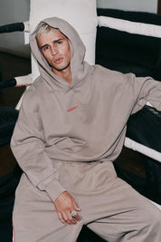 THE RIVAL HOODIE  - ACID WASH BEIGE