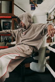 THE RIVAL HOODIE  - ACID WASH BEIGE