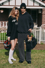 CHAMPION HOODIE - ACID WASH CHARCOAL