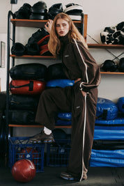 FIGHT NIGHT WINDBREAKER PANT - BROWN & CREAM
