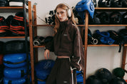 FIGHT NIGHT ZIP WINDBREAKER  - BROWN & CREAM