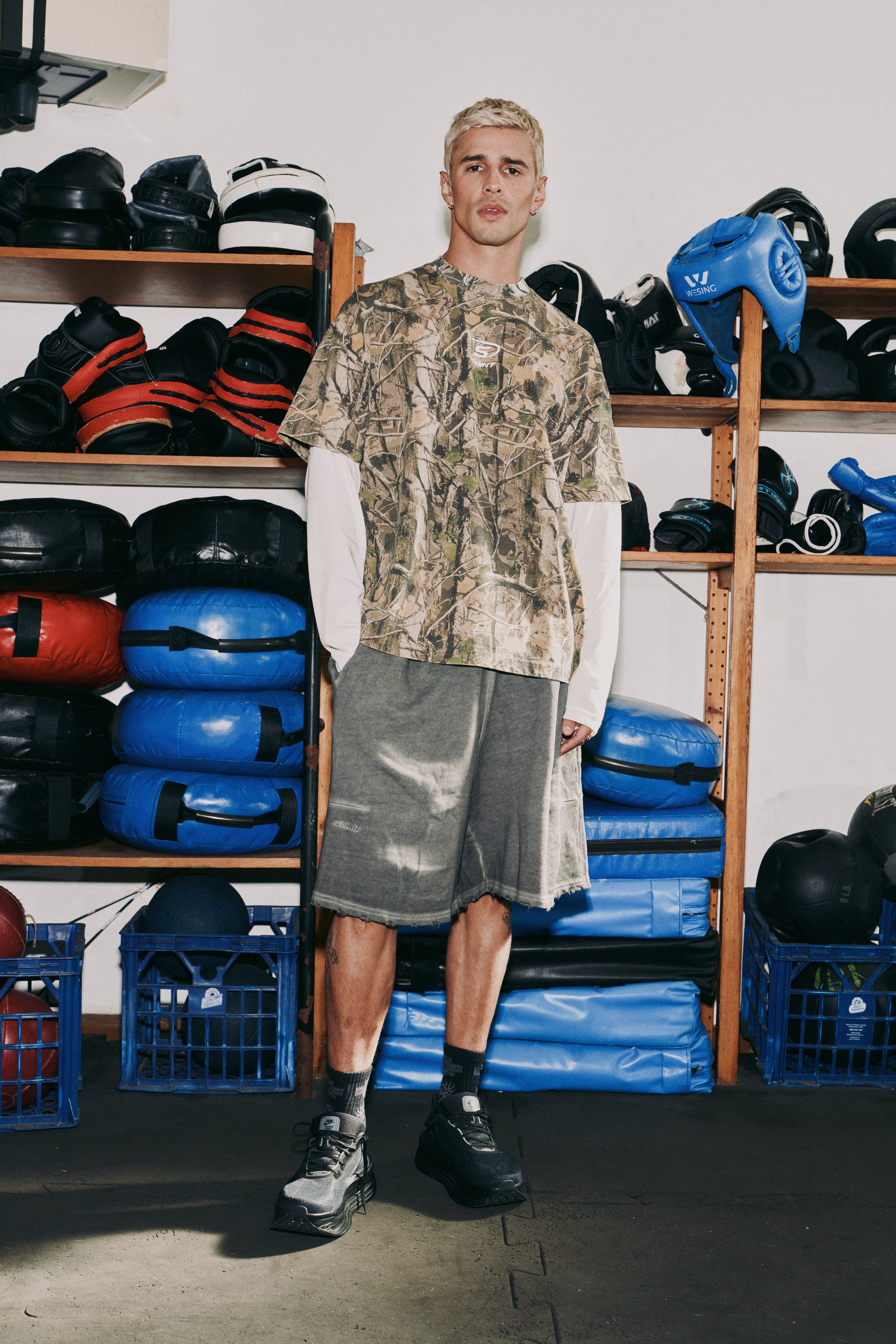 ROUND ONE LAYERED TEE - VINTAGE CAMO