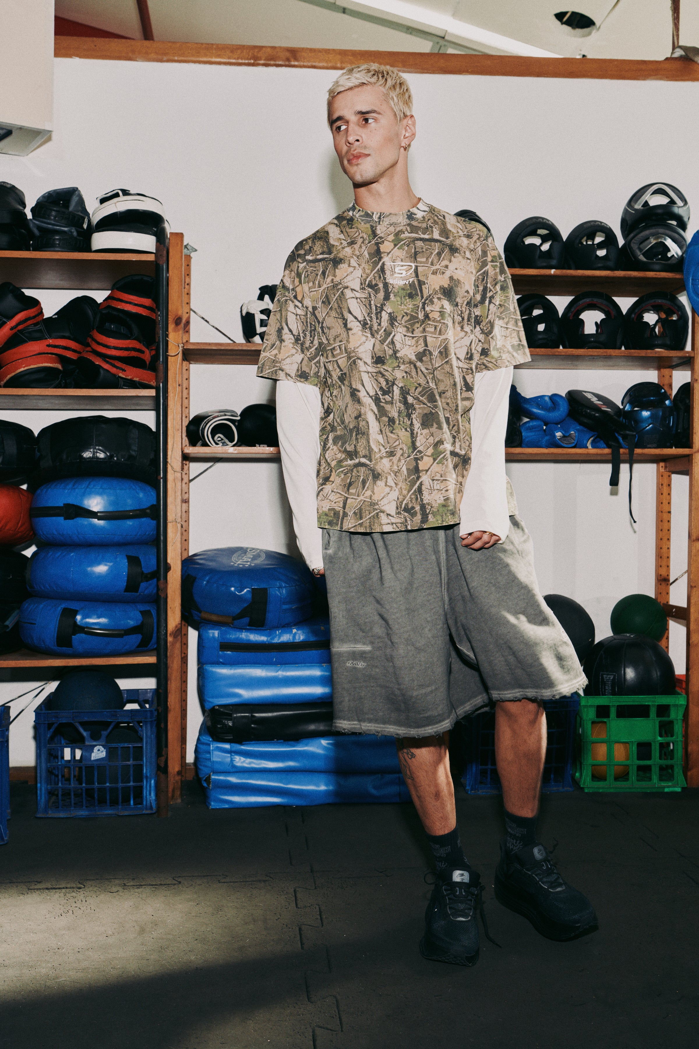 ROUND ONE LAYERED TEE - VINTAGE CAMO