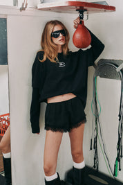 ROUND ONE LAYERED TEE  - VINTAGE WASHED BLACK