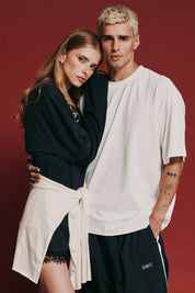 THE LEGACY TEE - WASHED WHITE // TONAL LOGO