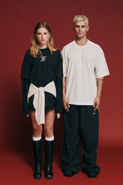 THE LEGACY TEE - WASHED WHITE // TONAL LOGO