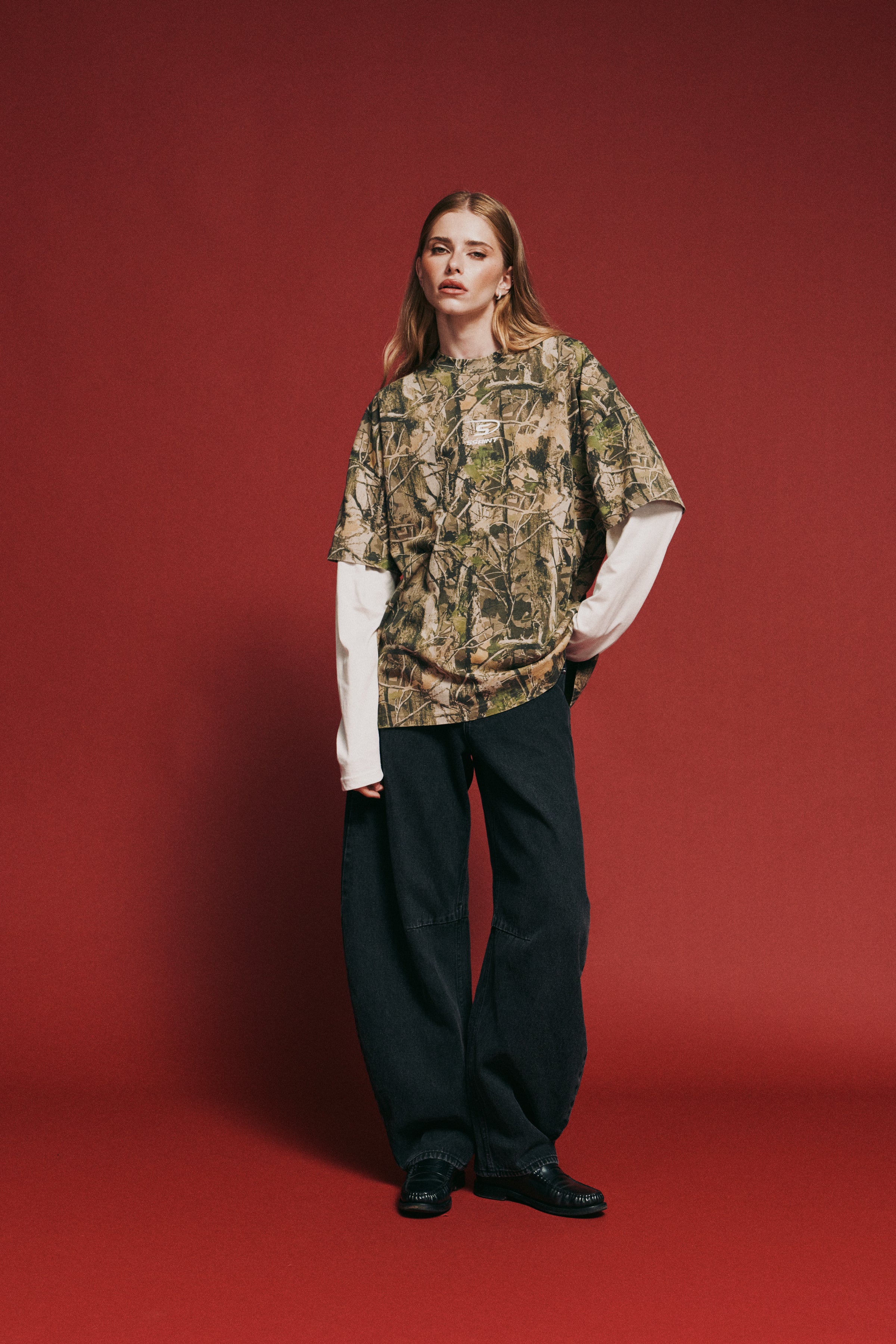 ROUND ONE LAYERED TEE - VINTAGE CAMO