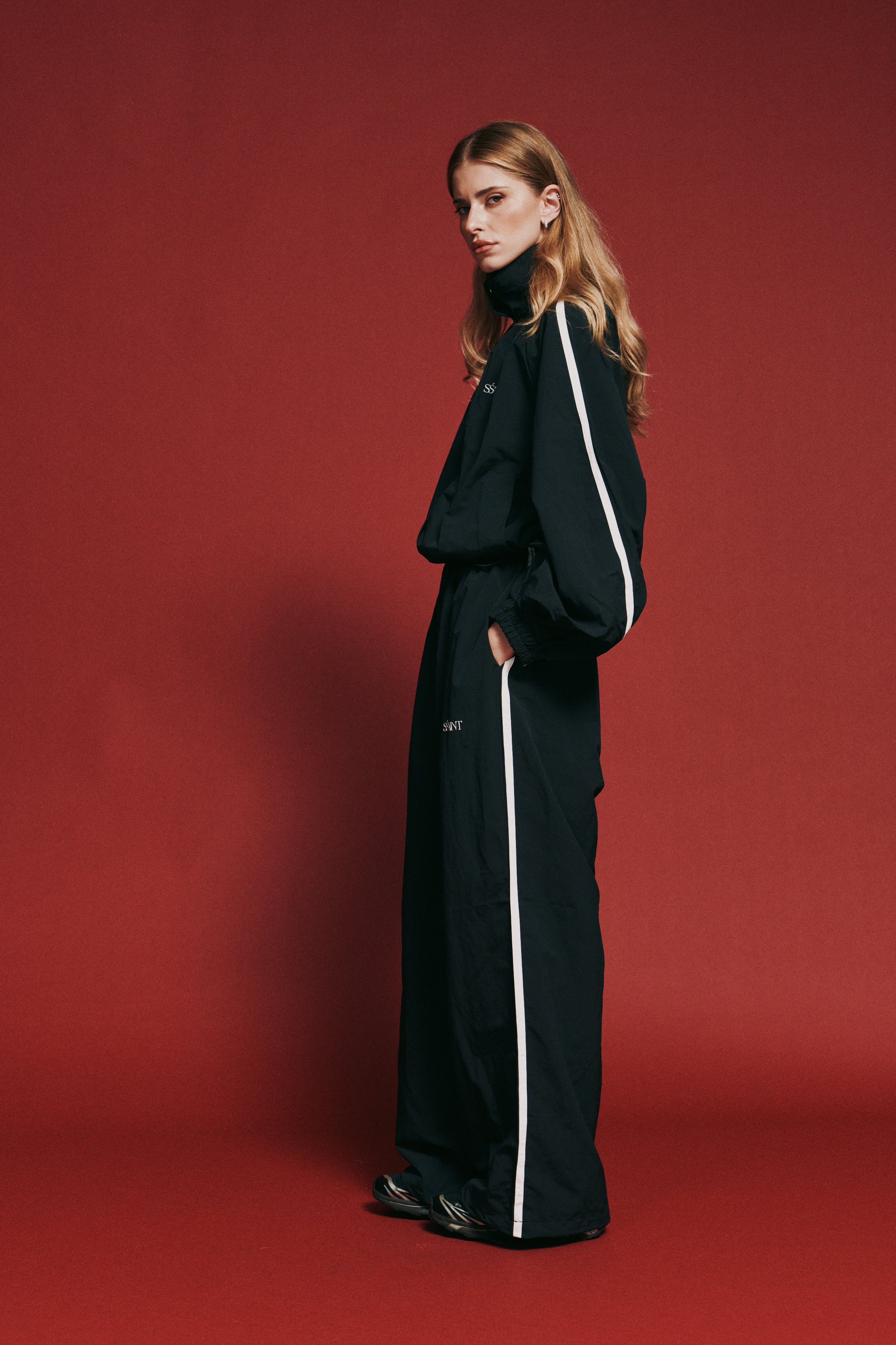 FIGHT NIGHT WINDBREAKER PANT - BLACK
