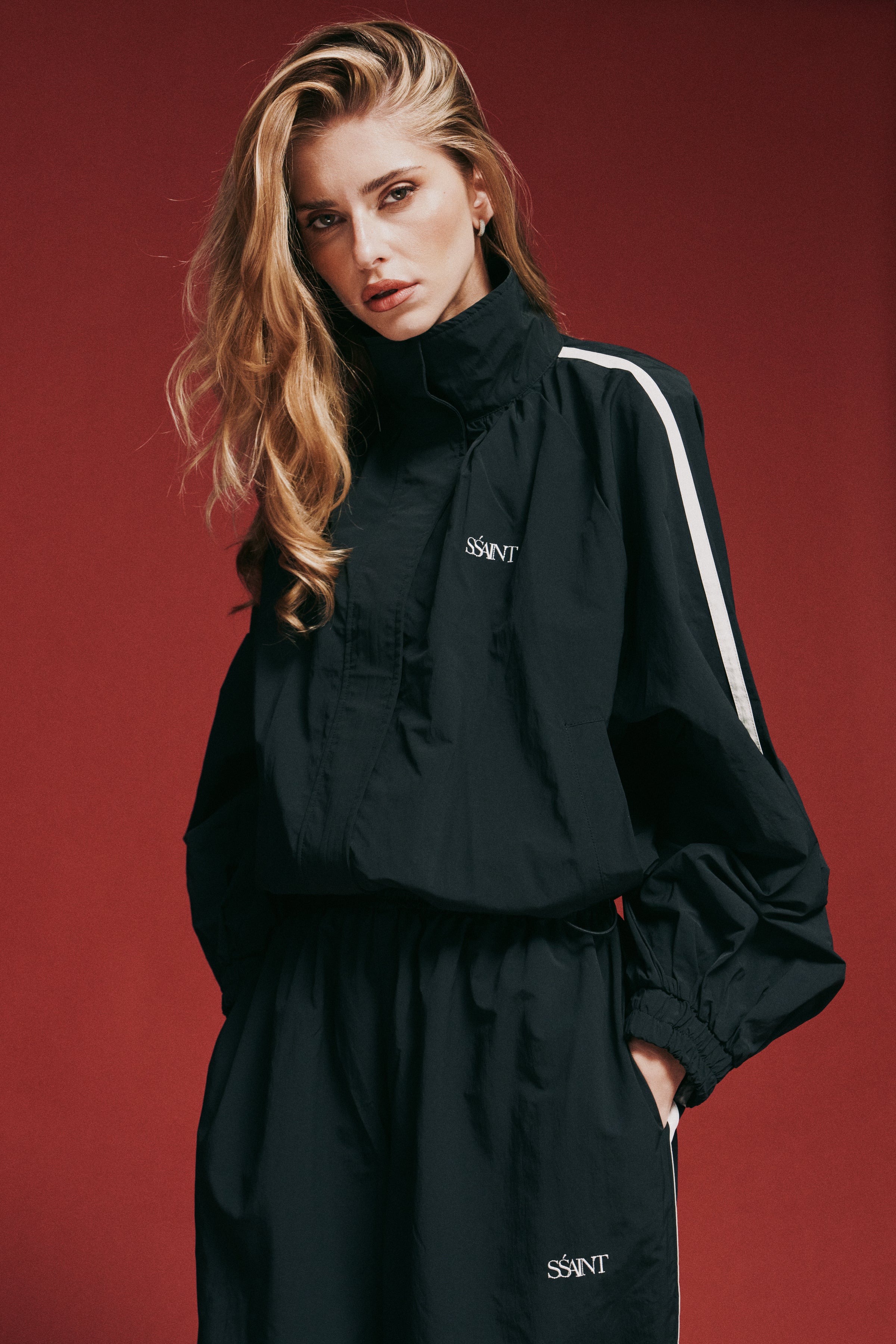 FIGHT NIGHT ZIP WINDBREAKER  - BLACK