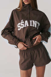 THE GROUNDS TRACK JACKET - BROWN