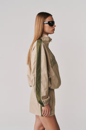THE GROUNDS TRACK JACKET - TAN & KHAKI
