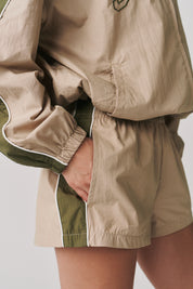 THE GROUNDS TRACK SHORT - TAN & KHAKI