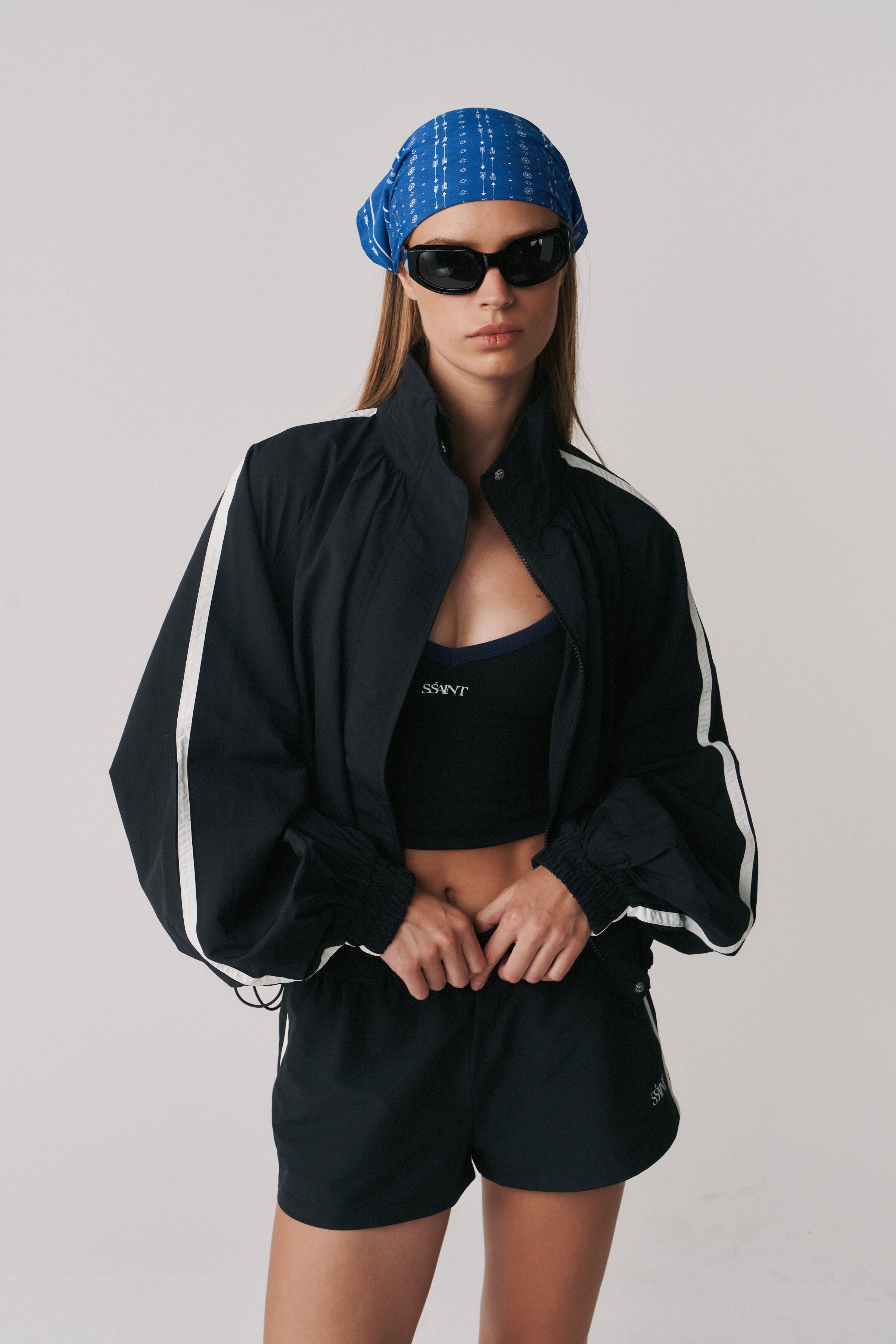FIGHT NIGHT ZIP WINDBREAKER  - BLACK
