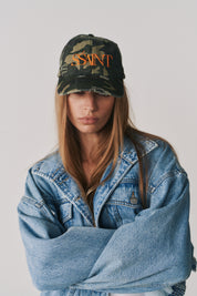 CAMO DAD CAP - ORANGE