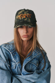 CAMO DAD CAP - ORANGE