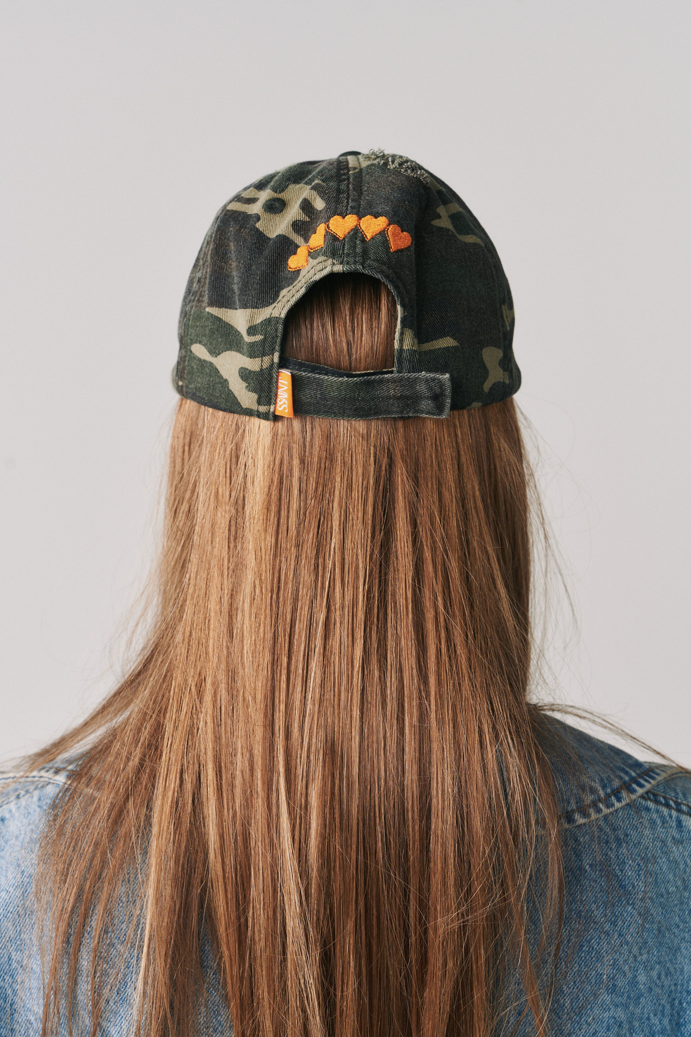CAMO DAD CAP - ORANGE