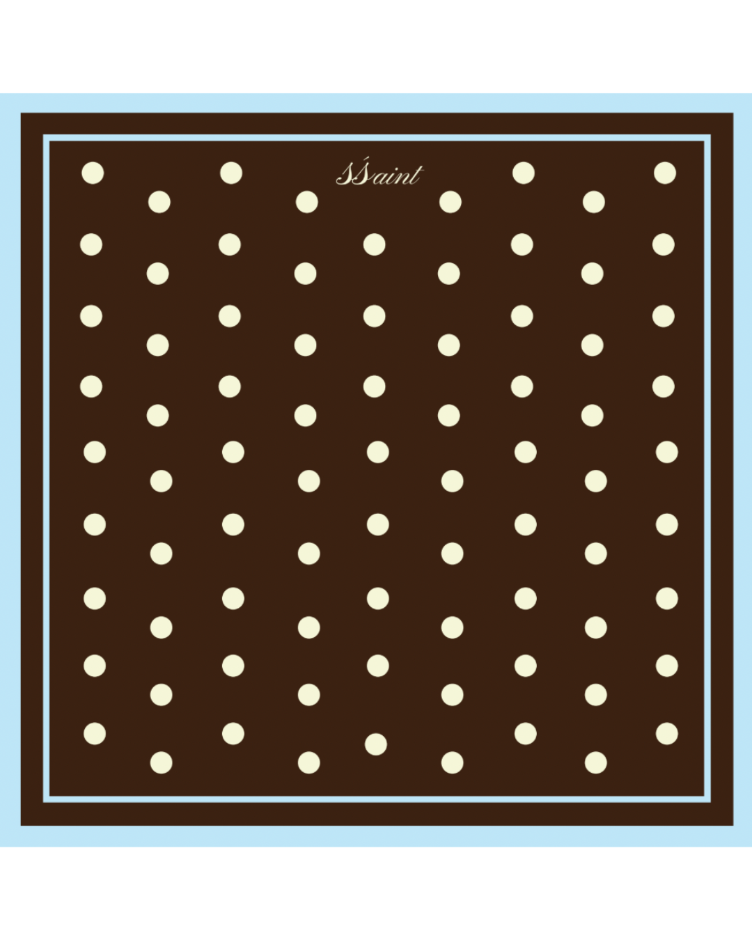 POLKA DOT SARONG - BROWN & BLUE