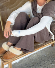 SŚAINT BROWN ACID WASH TRACKPANT