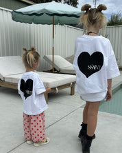 SŚAINT HEART TEE BLACK - MATCH YOUR MINI BUNDLE