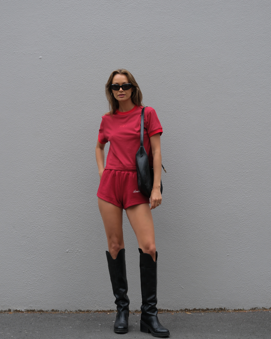 SŚAINT Sport Track Shorts - Cherry