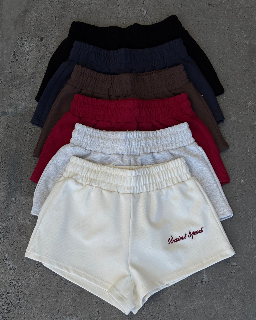 SŚAINT SPORT TRACK SHORTS - BUTTER