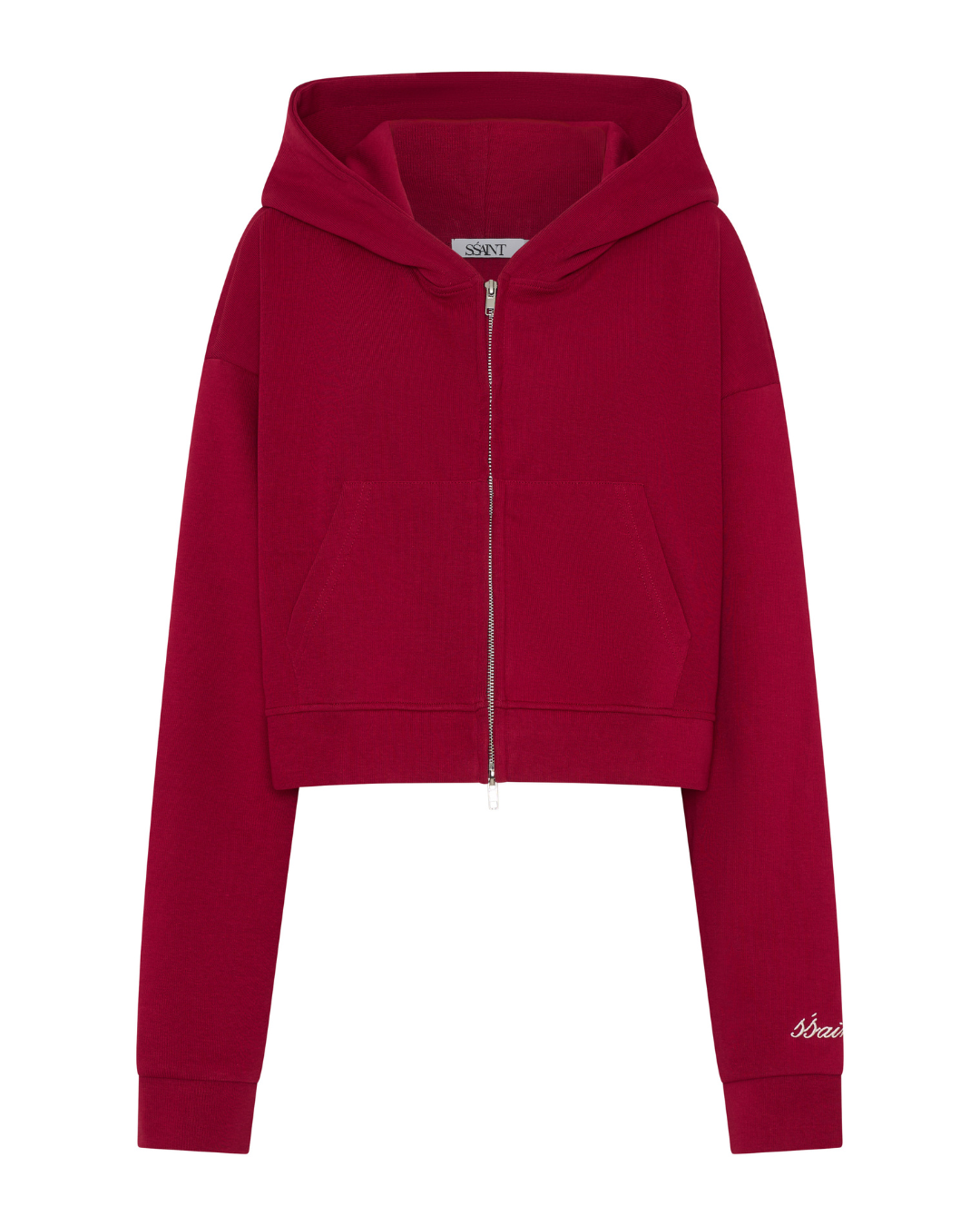 SŚAINT CROPPED HOODIE CHERRY