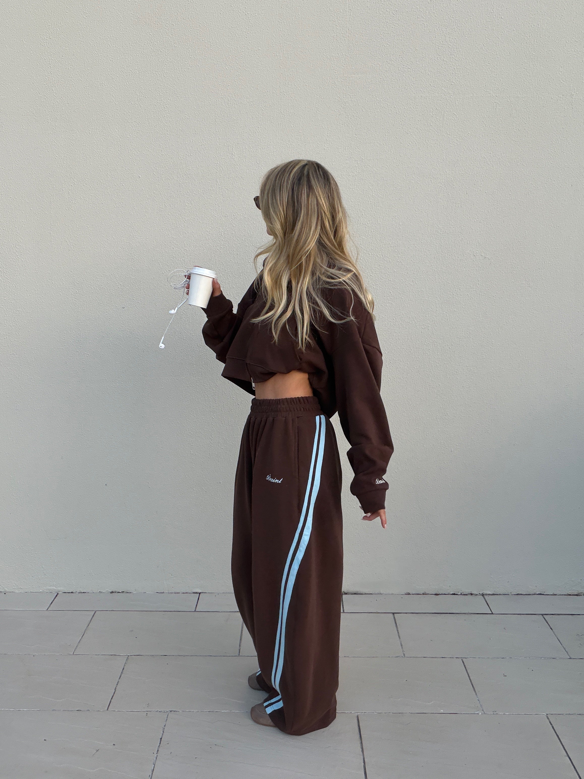 SŚAINT BARREL PANT - BROWN & BLUE