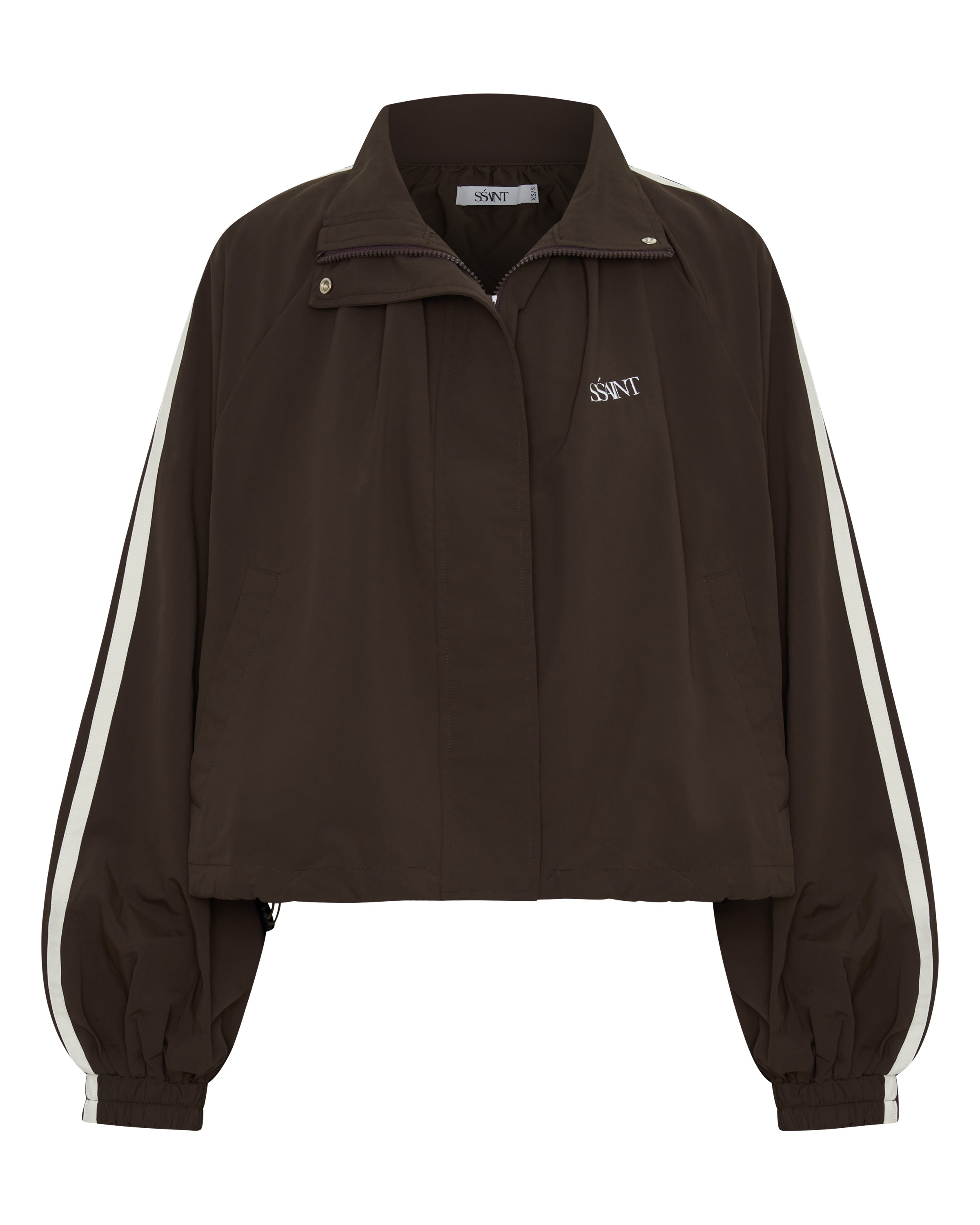 FIGHT NIGHT ZIP WINDBREAKER  - BROWN & CREAM