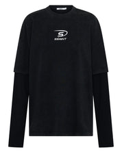 ROUND ONE LAYERED TEE  - VINTAGE WASHED BLACK