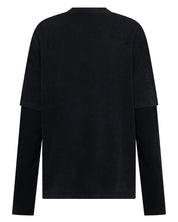ROUND ONE LAYERED TEE  - VINTAGE WASHED BLACK