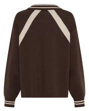 SŚAINT KNIT POLO BROWN / CREAM