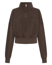 SŚAINT BROWN ACID WASH CROPPED JACKET