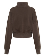 SŚAINT BROWN ACID WASH CROPPED JACKET